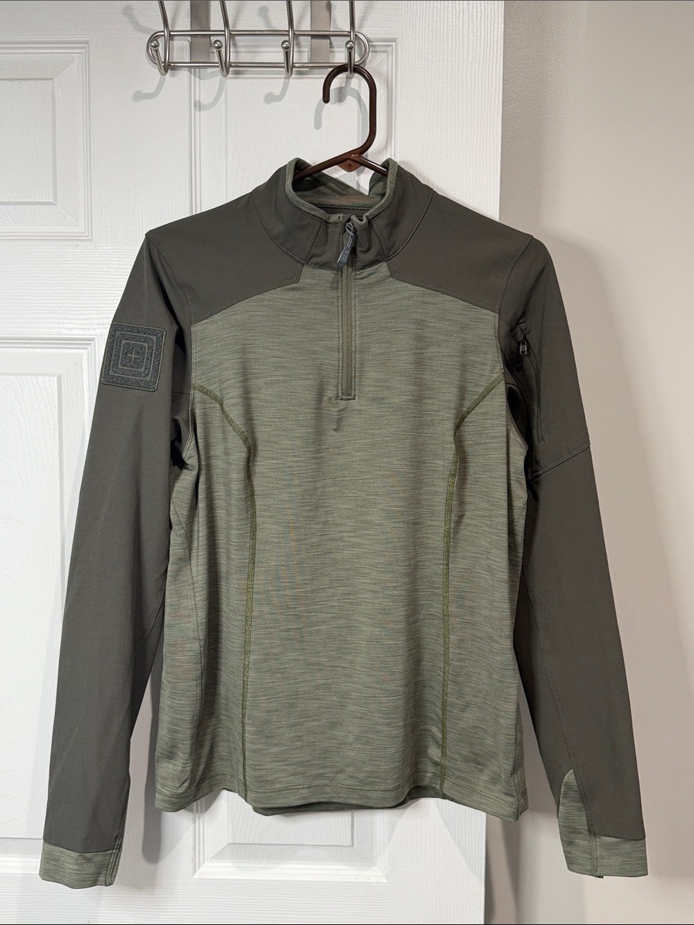 5.11 Tactical Olive Green Half-Zip Performance Pullover